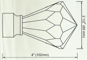 Crystal Diamond Finial Diagram