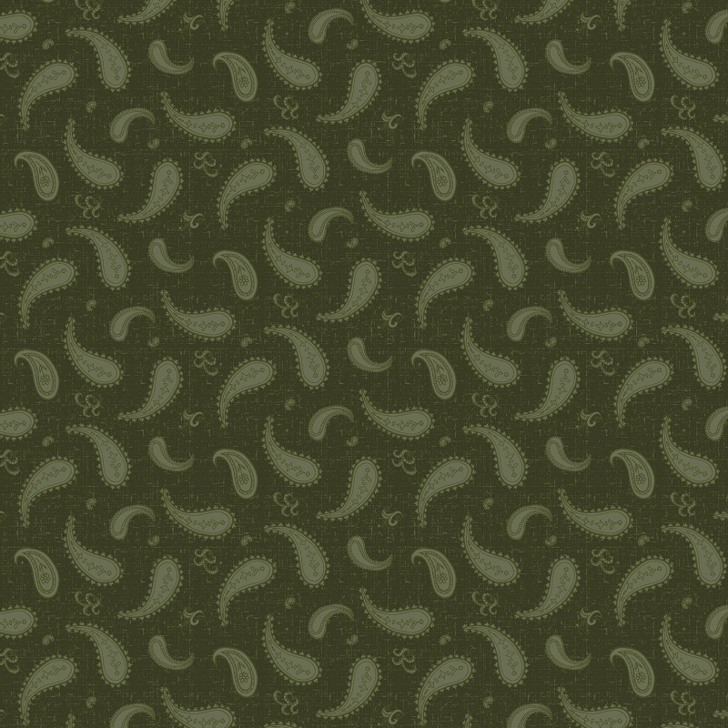 Large Paisley fabric by Kaye England for Wilmington Prints in Green