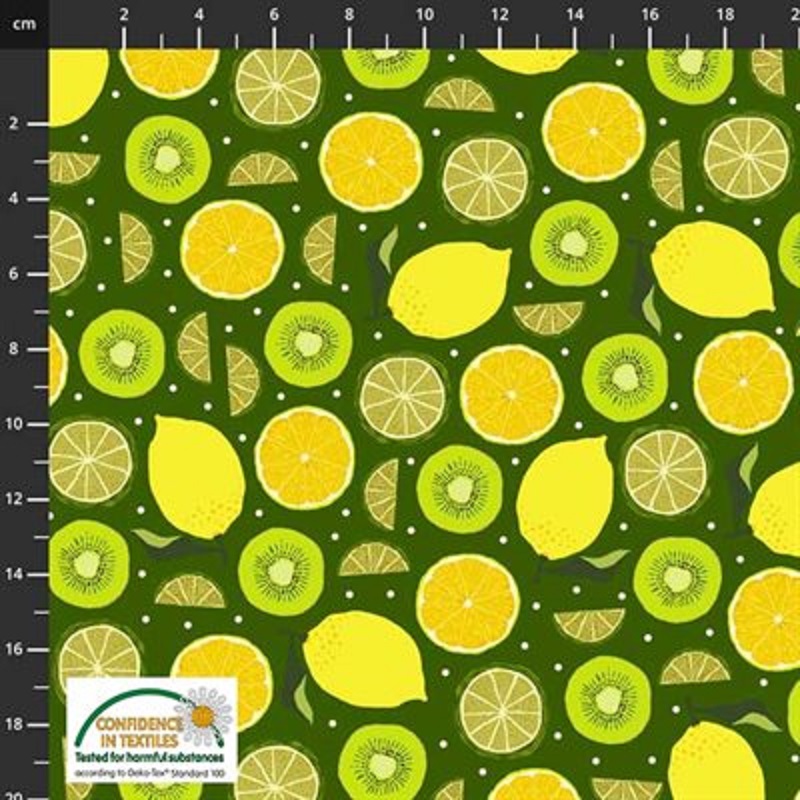 Lemon and Limes on Fabric