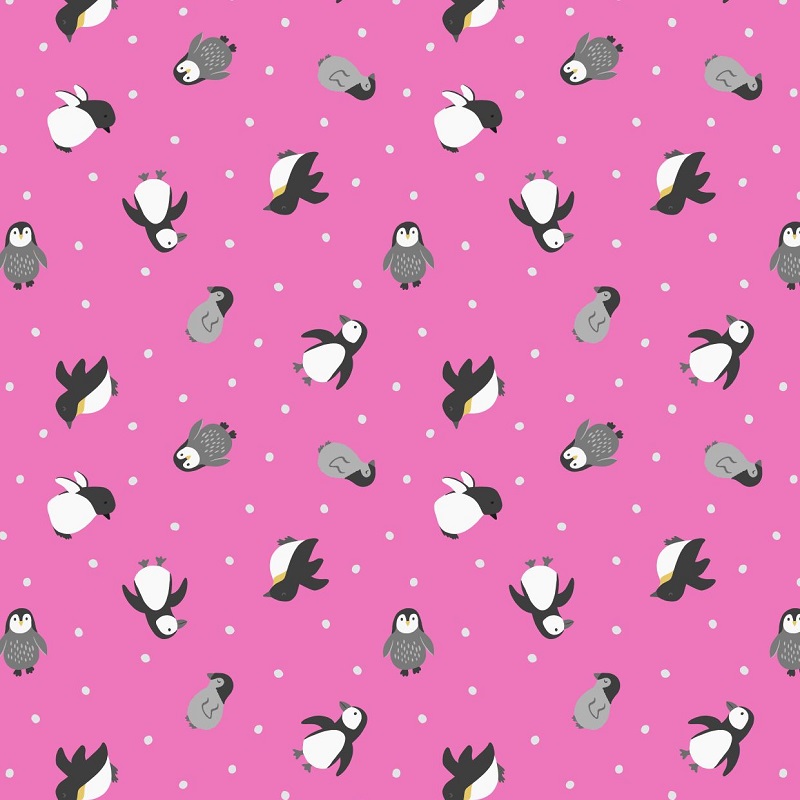 Penguins on fabric by Lewis and Irene Small Things Collection