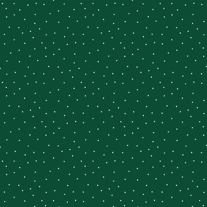 Forest green with white dots on fabric by wilmington prints