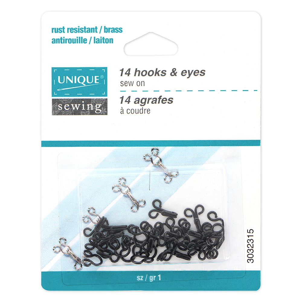 Hook and Eye Closures Size 1