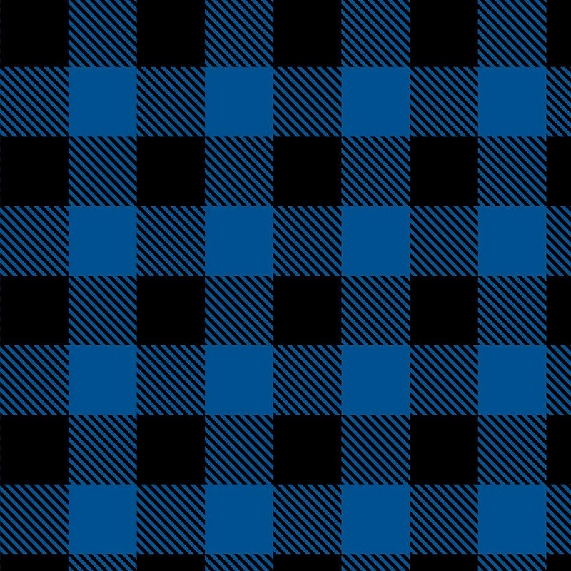 Buffalo Plaid Flannelette 2150015B - 02 Black Royal