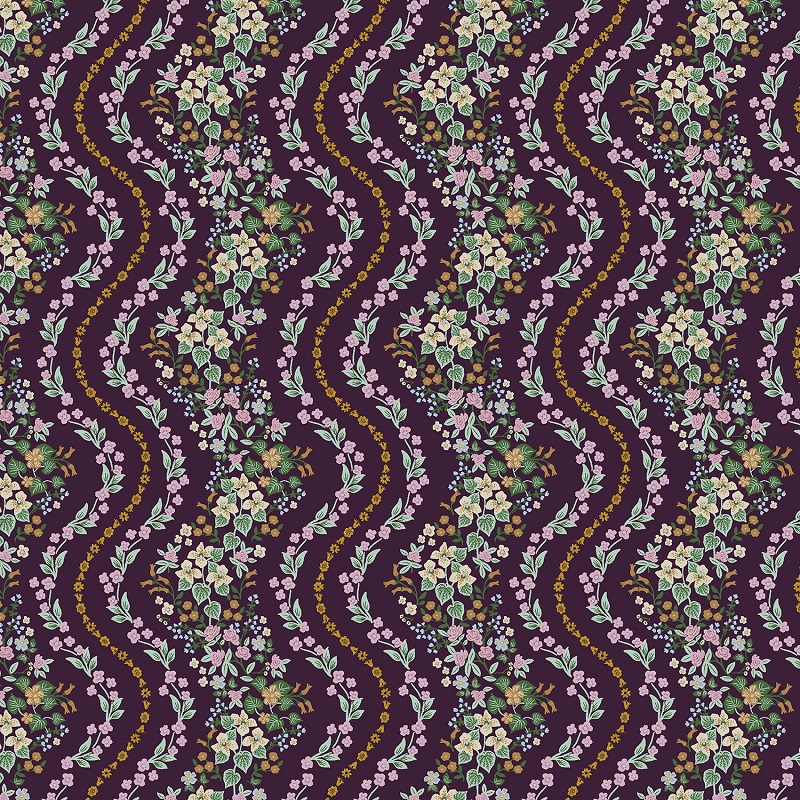 Wildwood Vines RP1603-AU2M - Aubergine Metallic