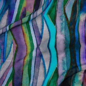 Digital Picasso Poplin Print 46152 - 02 Aqua