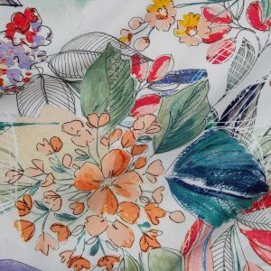 Digital Taylor Twill Print 46043 - 01 Green Peach