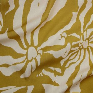 Gauguin Slub Print 46110 - 02 Chartreuse Off White