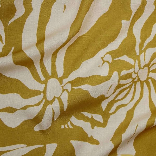 Gauguin Slub Print 46110 - 02 Chartreuse Off White