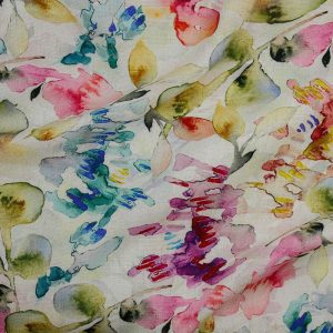Laurel Linen 46194 - 01 Natural Pink Green
