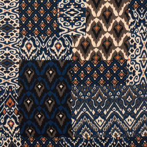 Viscose Poplin Print 211911 - 001 Navy