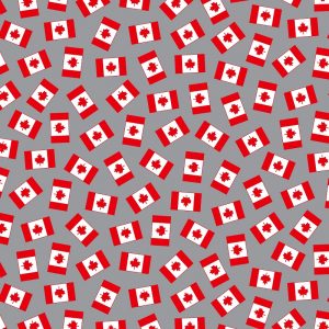 Proudly Canadian Flag - Grey