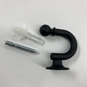 Tie Back Hook - Black