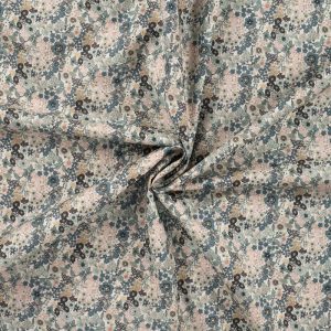 Cotton Voile Flowers 7007 - 011 Light Pink Brown