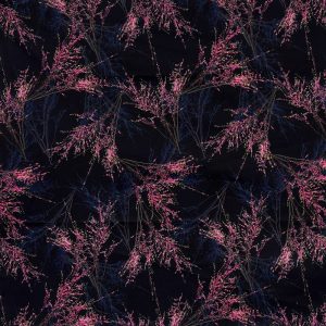 Digital Cotton Sateen Print 47090 - 01 Navy Fuchsia