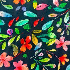 Digital Picasso Poplin Print 47060 - 01 Black Multi