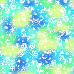 Comfy Flannel Butterflies 1031 - 11 Blue