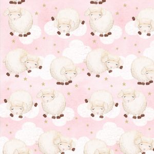 Comfy Flannel Counting Sheep N0952 - 22 Pink